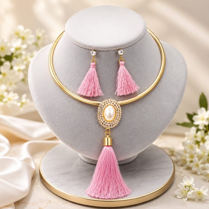 Pink necklace set -BXB