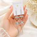 Silver Long Earrings - BXI