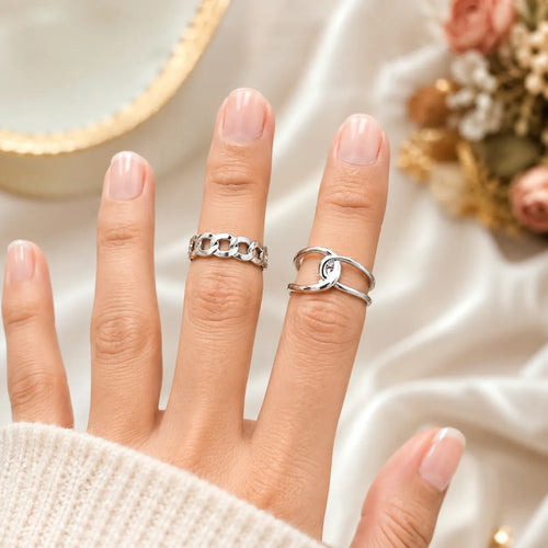 2 Silver Rings -BXJ