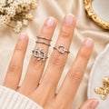 3 Silver Rings -BXJ
