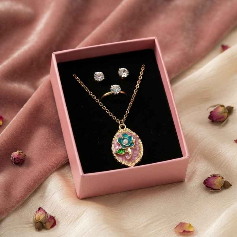 Flower Necklace Set
