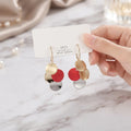 Abstract Mixed-Metal Disc Dangle Earrings - Trendy Jewellery Collection - 925 Earrings-BXK