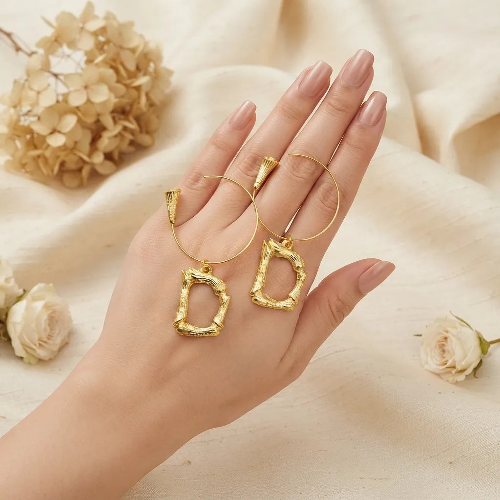D Golden Earrings - BXJ