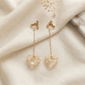 Long Heart Earrings - BXJ