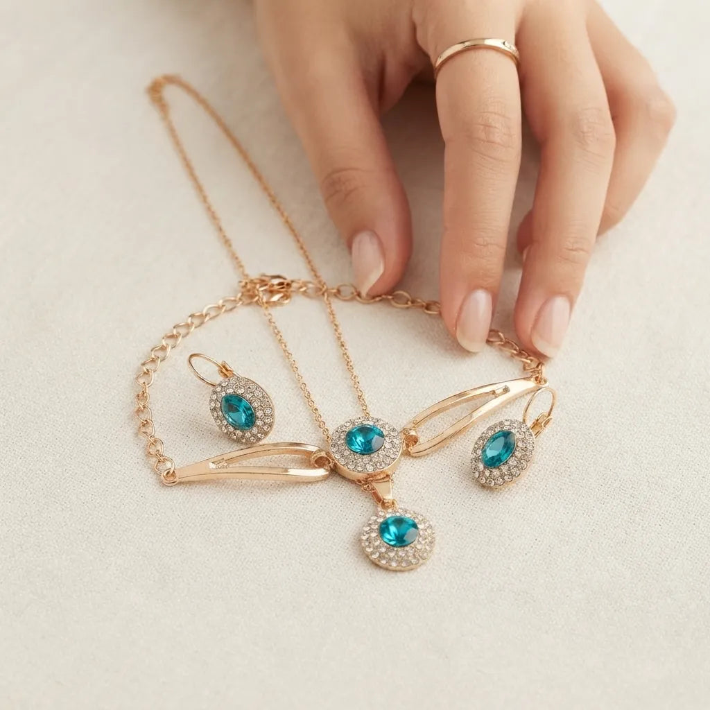 Crystals Necklace Set- BXJ