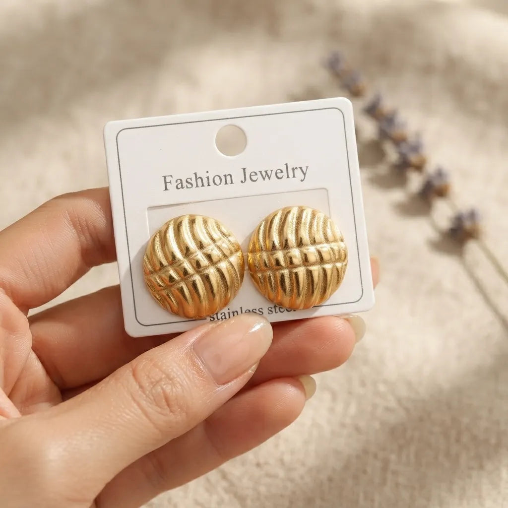 Button Earrings - BXJ