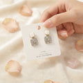 Elegant Two-Tone Square Crystal Earrings - Trendy Jewellery Collection - Crystal Earrings - BXK