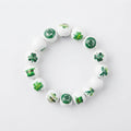 Green & White Lucky Charm Bracelet for Women - Green Bracelet -BXJ