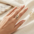 Multi Crystals ring 17 Size - BXJ