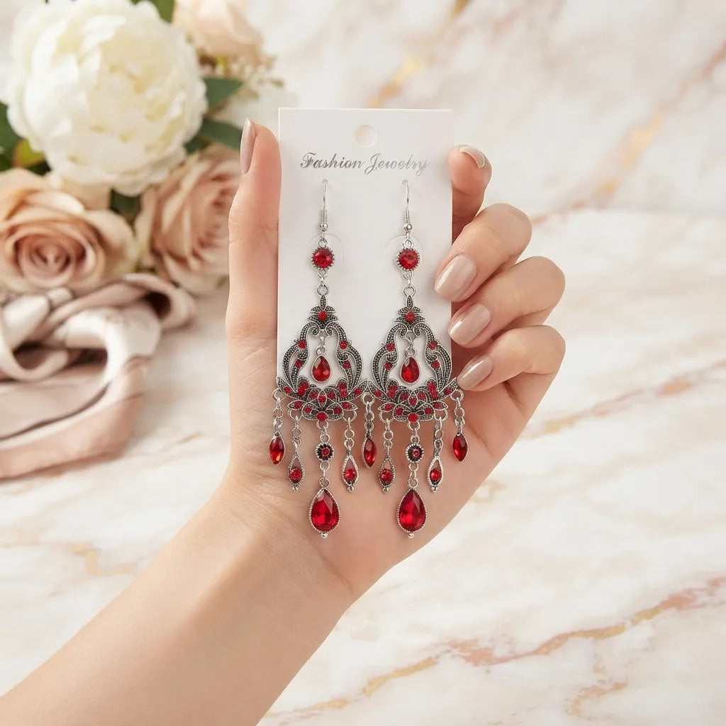 Large Red Earrings - BXG