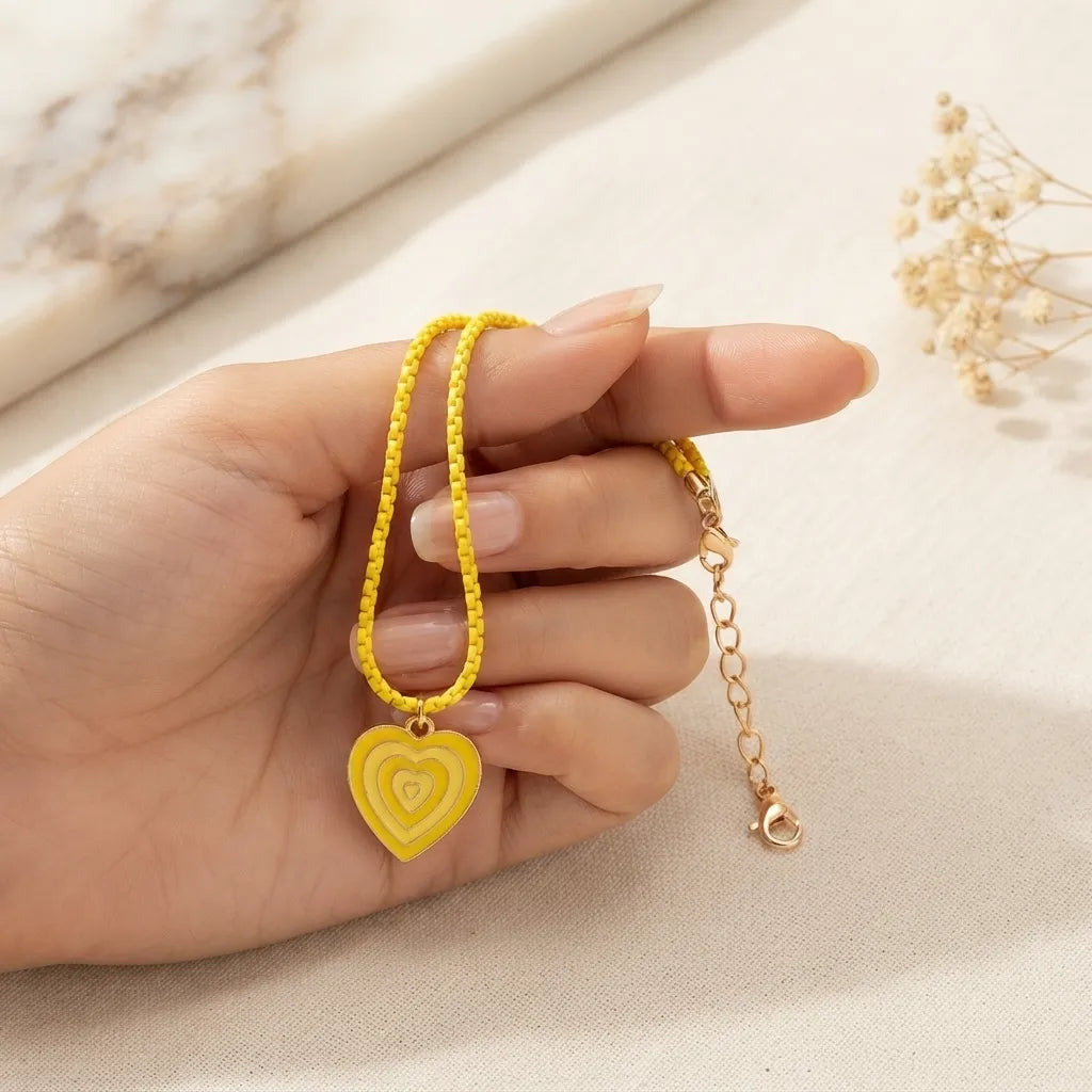 Yellow Heart Necklace- BXJ