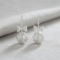 Silver Bow Earrings -BXI