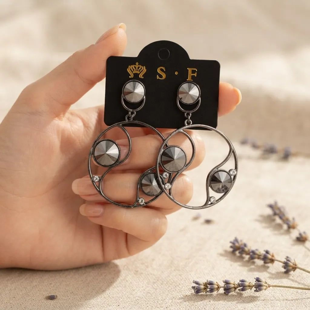 Grey Earrings -BXJ