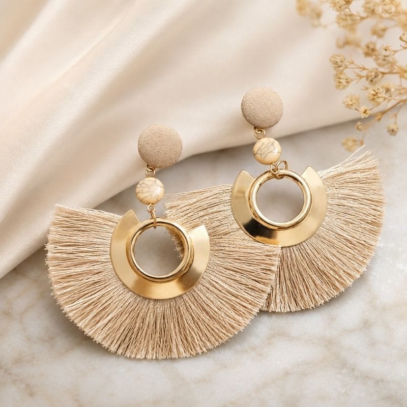 Gold Tassel Earrings - BXC