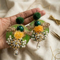 Green Flower Earrings - BXB