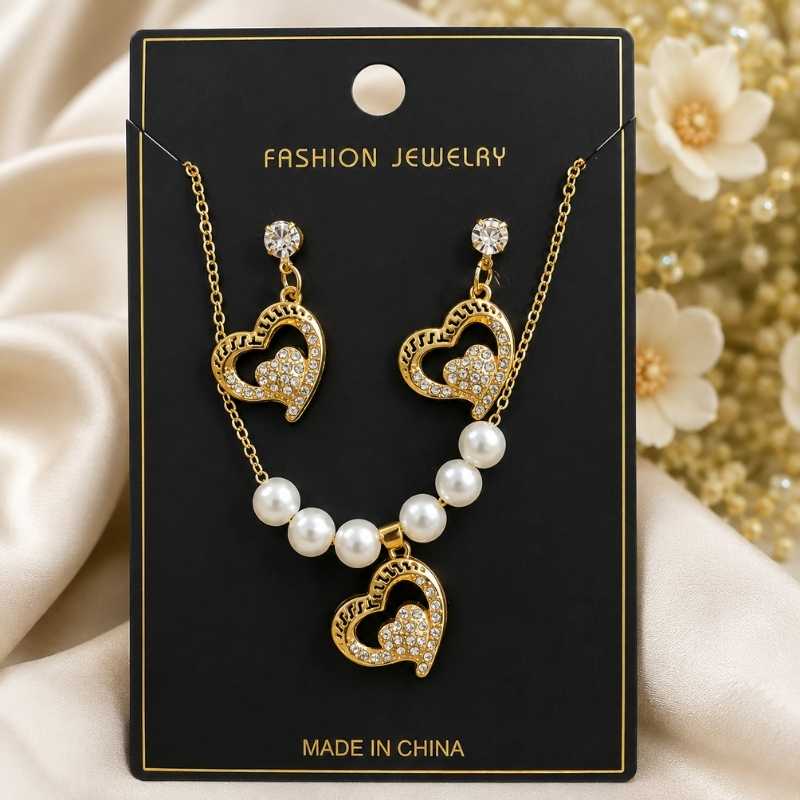 Heart Necklace Set