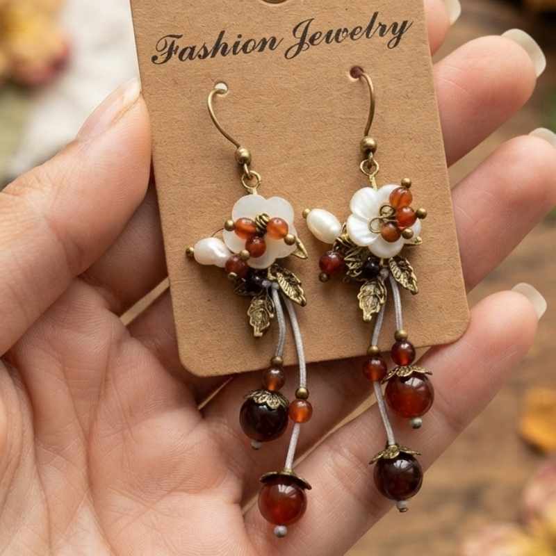Pearls Flower Earrings - BXF