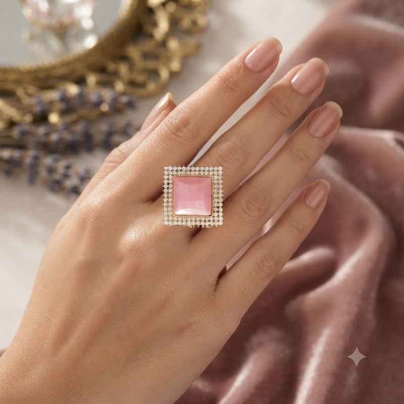 Pink adjustable ring