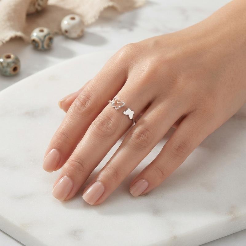 Silver Butterfly Ring- BXF