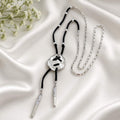 Silver Long Necklace - BXA