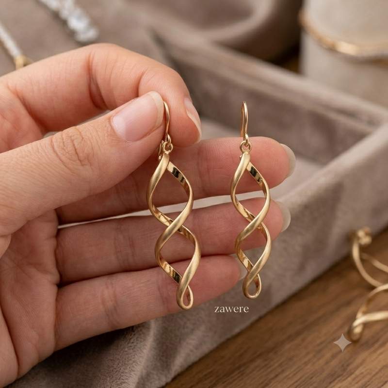 Spiral Golden Earrings - BXE