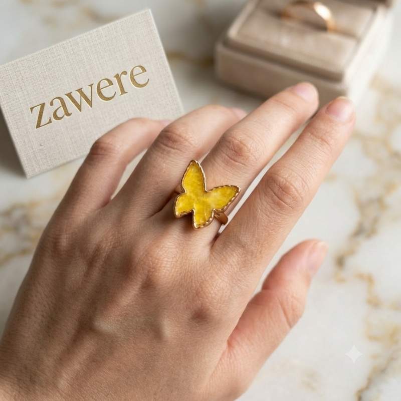 Yellow Butterfly Ring - BXD