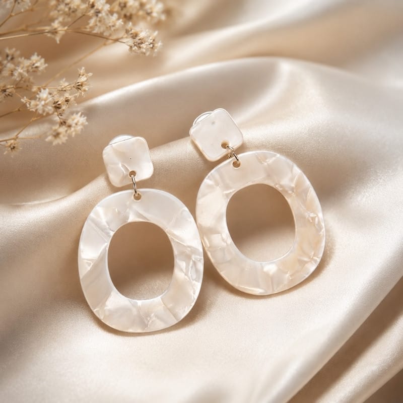 White Earrings - BXB